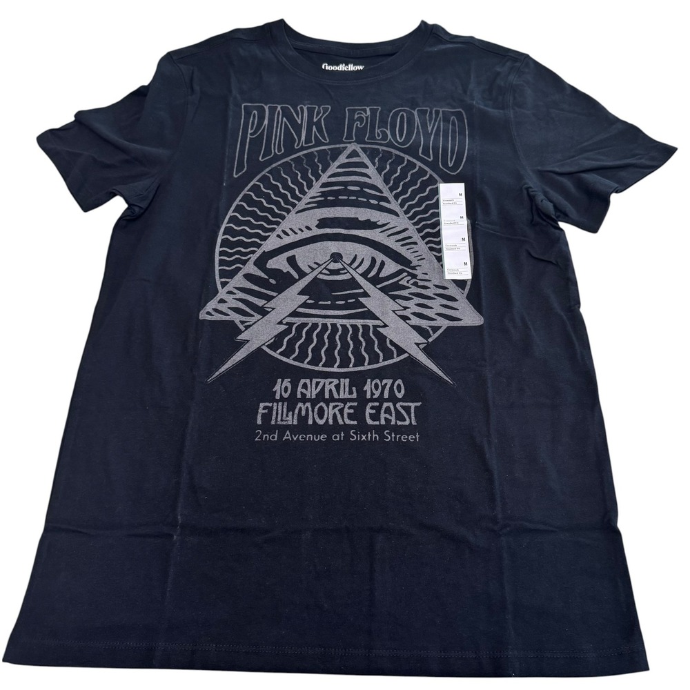 Goodfellow Crewneck Pink Floyd Black with Gray Graphic Tee Shirt Mens Medium
